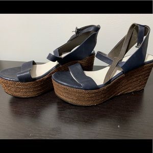 Blue, Leather Size 37 Coclico Wedges